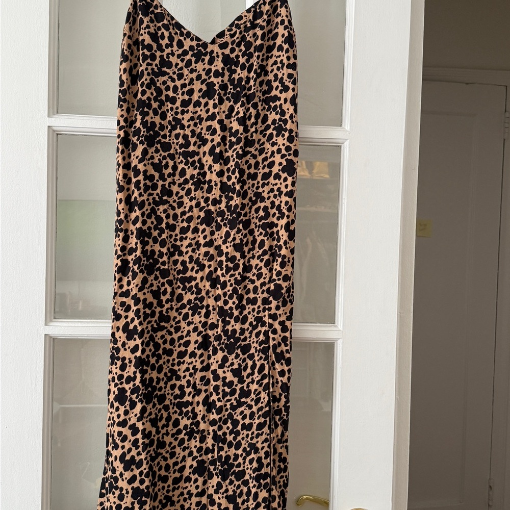 Reformation Leopard Print Slip Dress